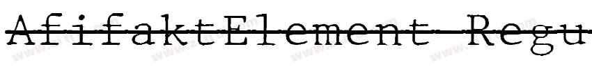 AfifaktElement Regul字体转换